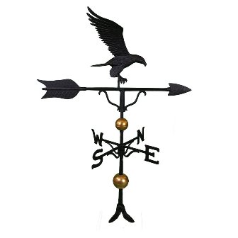 500 Series 52 In. Deluxe Black Full Bodied Eagle Weathervane