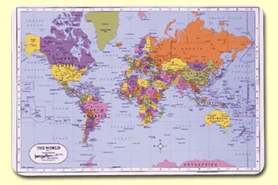 Picture of Painless Learning JDR-2 World Placemat - Pack of 4