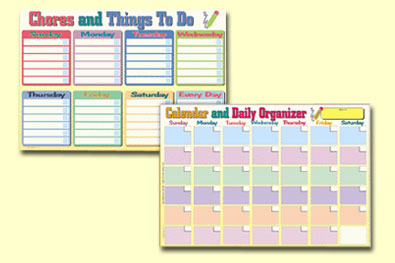 Picture of Painless Learning CAL-1 Calendar and Chores Placemat - Pack of 4