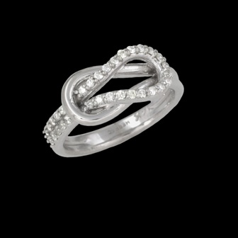 Picture of Antwerp Diamonds CD09111 Diamond Love Knot Ring