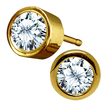 Picture of Antwerp Diamonds E14Y2-25 Royal Stud Earrings Yellow Gold