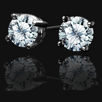 Picture of Antwerp Diamonds E24W2-35 Royal Stud Earrings White Gold