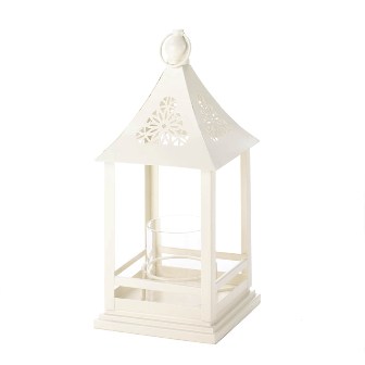 Picture of Zingz & Thingz 57071030 Belfort White Candle Lantern