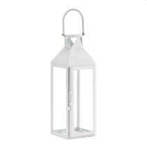 Picture of Zingz & Thingz 57071044 White Manhatten Candle Lantern