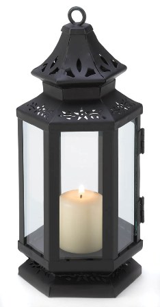 Picture of Zingz & Thingz 57070785 Black Stagecoach Candle Lantern