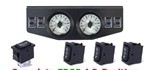 Picture of AirBagIt AIR-GAUGE-04 Air Pressure 200psi Gauge Panel 4 Electronic Switches