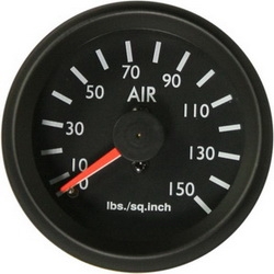 Picture of AirBagIt AIR-GAUGE-06 Air Pressure 150psi Gauge Only with 2-Needles