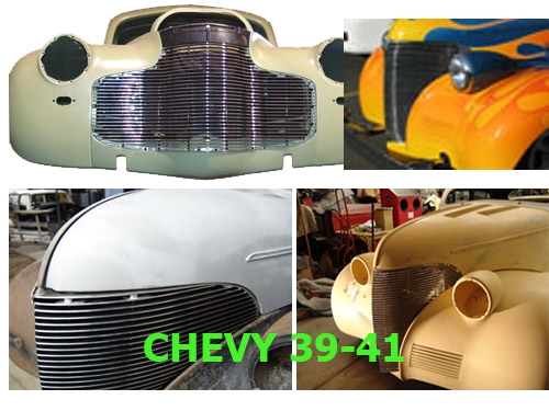 Picture of AirBagIt BIL-CH-15 Billet Grille 1941-1941 Chevrolet Base Chevys Of The Fortys Short Model Polished