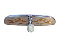 Picture of AirBagIt MIR-AA-8608NG Gold Flame Stainless Chrome RearView Mirror