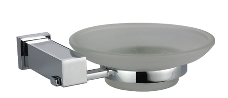 Glass Soap Dish With Square Series Holder