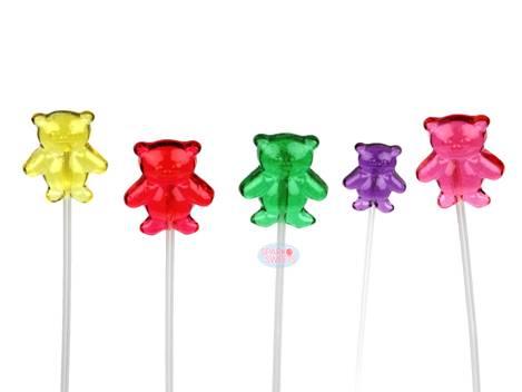 Picture of Sparko Sweets P9400Br Teddy Bear Candy Lollipops- 1-pack with 120 Pieces