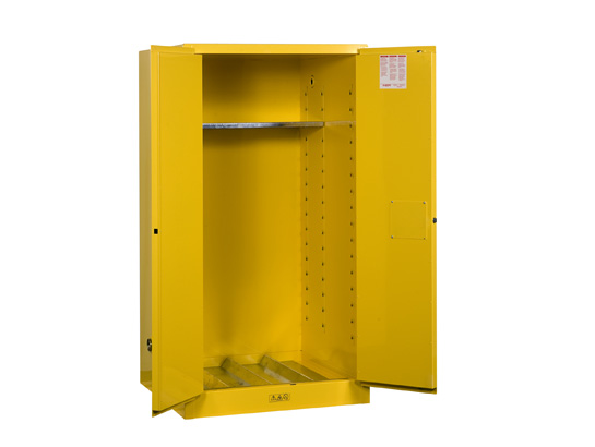 Picture of Justrite 896200 55G Cabinet Man Yellow Flam Vertical Drum Extension