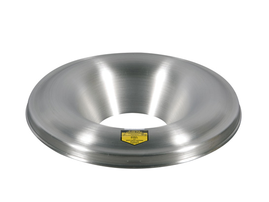 Cease-Fire(R) Trash Can, Silver, Aluminum, 15 1/4 in Dia