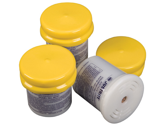 HPLC Replacement Carbon Filters, Plastic, White, 3 1/2 in Dia.