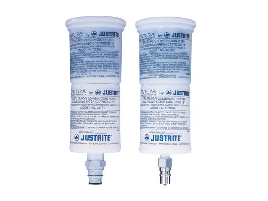 HPLC Coalescing/Carbon Filter, Plastic, White, 3 1/2 in Dia.