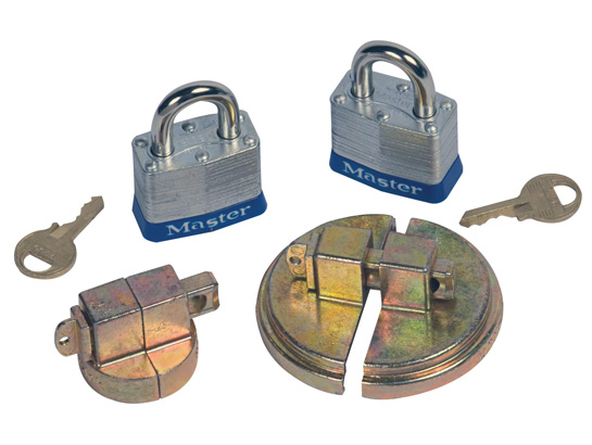 Justrite Drum Lock Set W/ Padlocks for Steel Drums - Pair