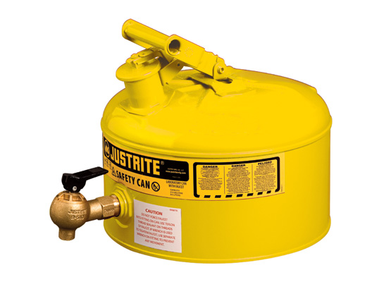 Justrite  2.5G-9.5L Lab Yellow With 540 Faucet