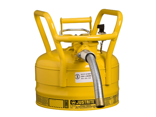 Justrite 7325230 2.5G-9.5L Iiaf Dot Yellow 1 in. Hose