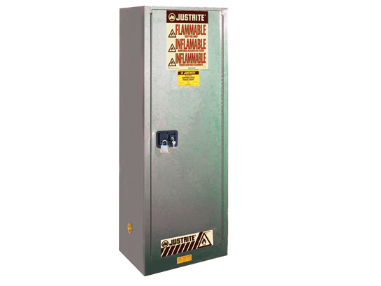 Justrite 892203 22G Cabinet Man Grey Flam Slim Extension