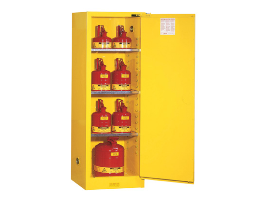 Picture of Justrite 892220 22G Cabinet Yellow Flam Slim Extension