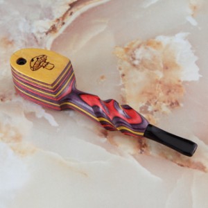 Rainbow Wood Lasered Mushroom Capper