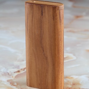 Large Teak Slider Dugout - Teak - Large - Includes Cigarette Pipe