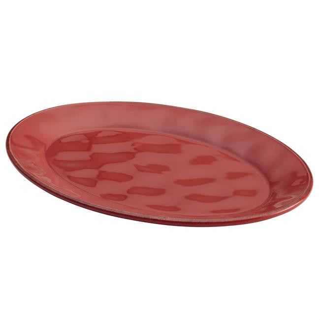 Picture of Rachael Ray 57401 Cucina Dinnerware 10 X 14 in. Stoneware Oval Platter- Cranberry Red