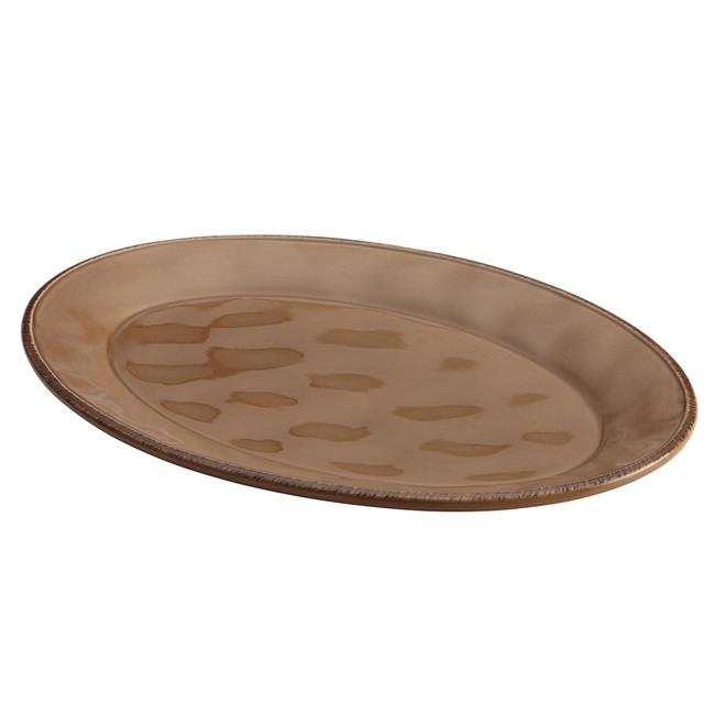 Picture of Rachael Ray 57404 Cucina Dinnerware 10 X 14 in. Stoneware Oval Platter- Mushroom Brown