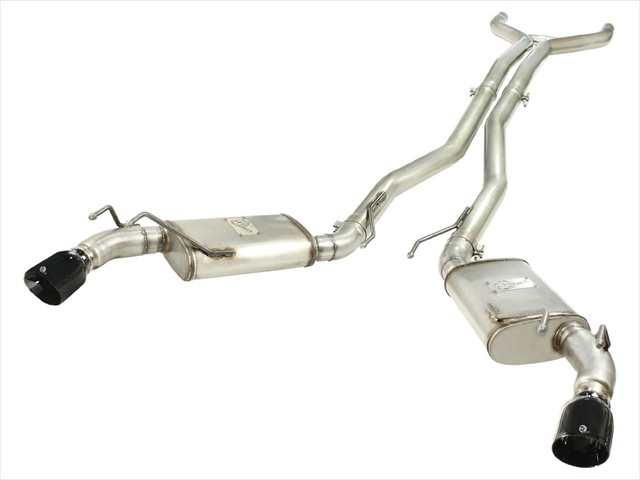 Picture of aFe Power 49-44038-B Mach Force XP 3 in. Stainless Steel with Black Tip Cat-Back Exhaust System&#44; GM Trucks 1500 2014 V8-5.3 & 6.2 L