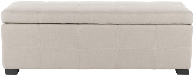 Picture of Safavieh HUD8226L Park Large Storage Bench - Beige