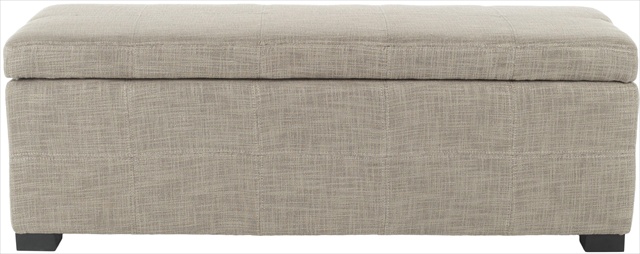 Picture of Safavieh HUD8226M Park Large Storage Bench - Grey