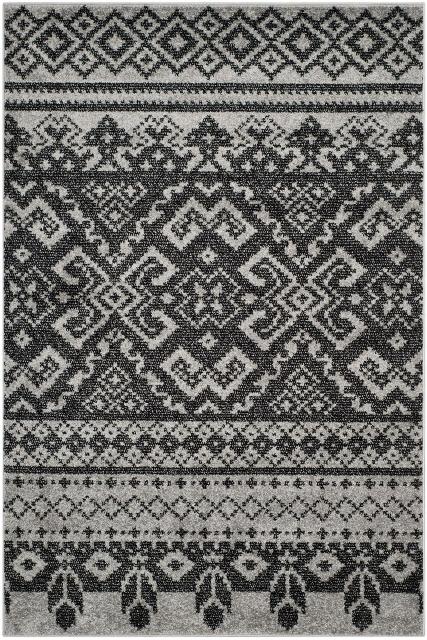 Picture of Safavieh ADR107A-4 4 x 6 ft. Small Rectangle Casual Adirondack- Silver and Black Power Loomed Rug