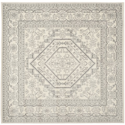 Picture of Safavieh ADR108B-6SQ 6 x 6 ft. Square Casual Adirondack- Ivory and Silver Power Loomed Rug