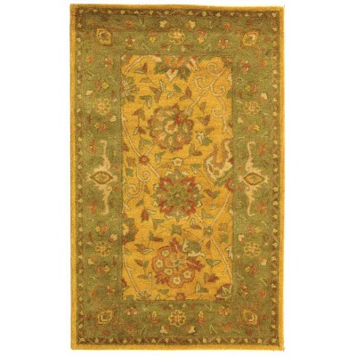 Picture of Safavieh AT21C-3 3 x 5 ft. Accent Traditional Antiquity- Gold Hand Tufted Rug