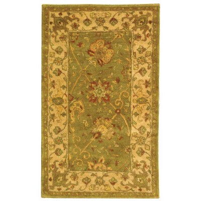 Picture of Safavieh AT21D-3 3 x 5 ft. Accent Traditional Antiquity- Sage Hand Tufted Rug