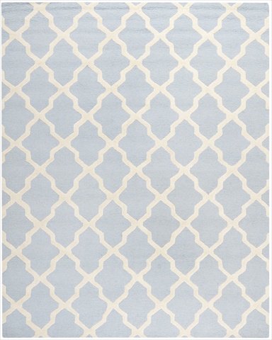 CAM121A-1115 11 x 15 ft. Oversized Transitional Cambridge- Light Blue and Ivory Hand Tufted Rug -  Safavieh