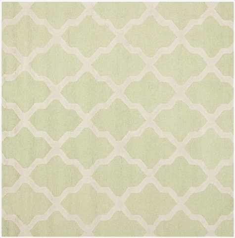 CAM121B-6SQ 6 x 6 ft. Square Transitional Cambridge- Light Green and Ivory Hand Tufted Rug -  Safavieh