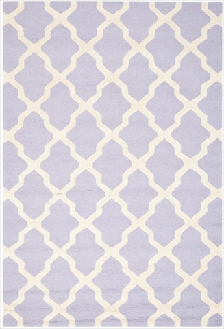 CAM121C-1115 11 x 15 ft. Oversized Transitional Cambridge- Lavender and Ivory Hand Tufted Rug -  Safavieh