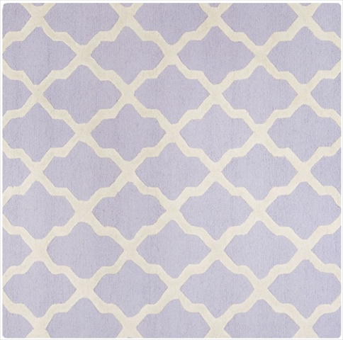 CAM121C-6SQ 6 x 6 ft. Square Transitional Cambridge- Lavender and Ivory Hand Tufted Rug -  Safavieh