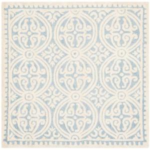 Picture of Safavieh CAM123A-4SQ 4 x 4 ft. Square Transitional Cambridge- Light Blue and Ivory Hand Tufted Rug