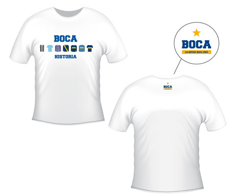 Picture of Boca Juniors CABJTH2WXXL Historias Shirts White XXL
