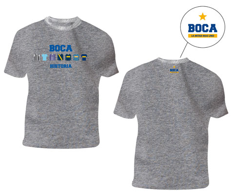 Picture of Boca Juniors CABJTH2GL Historias Shirts Grey L