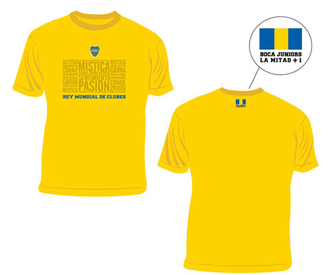 Picture of Boca Juniors CABJTLYXL Mistica Yellow XL T-Shirt