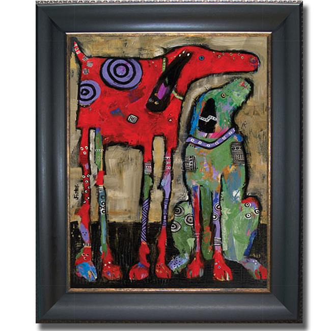 Picture of Artistic Home Gallery 1824532BG Wait And Stay By Jenny Foster Premium Black And Gold Framed Canvas Wall Art