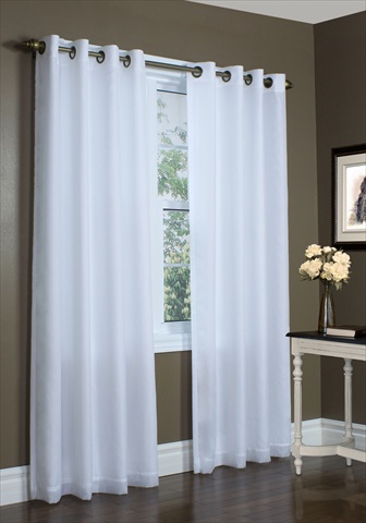 Thermavoile Rhapsody Lined Grommet Panel 5 4 x 84 in., White