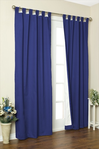 Thermalogic Insulated Solid Color Tab Top Curtain Pairs 54 in., Navy