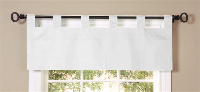 Thermalogic Insulated Solid Color Tab Top Valance - White - 40 W x 15 H in.