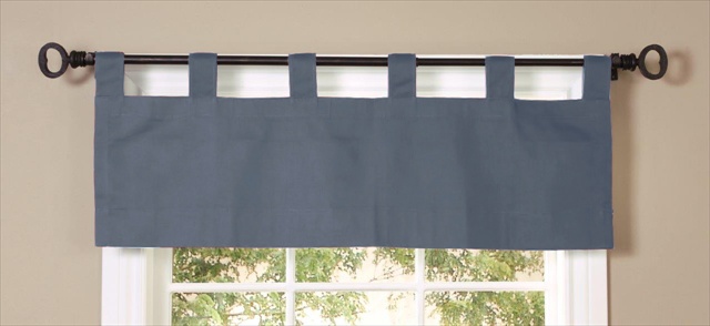 Thermalogic Insulated Solid Color Tab Top Valance, Blue