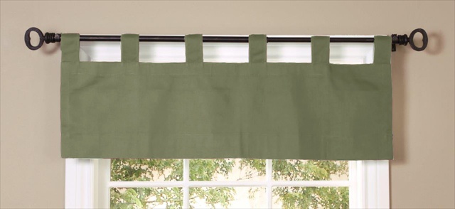 Thermalogic Insulated Solid Color Tab Top Valance, Sage