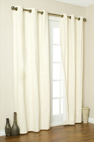 Thermalogic Insulated Solid Color Grommet Top Curtain Panel Pairs - Natural - 63 in.